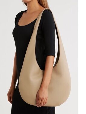 ✅NEW “BCBG” Taupe Crescent Large Hobo Shoulder Bag